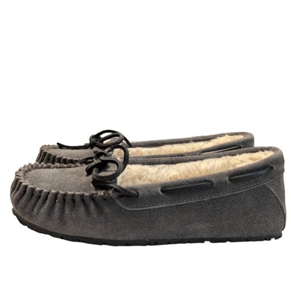Sperry Top Sider Cushion Gray Suede Leather Moccasin Flat Slipper Size 6 NWOB - Picture 4 of 9